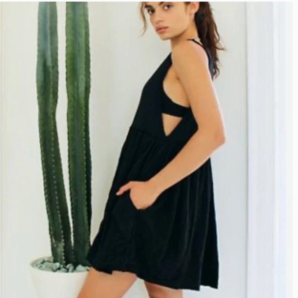 Free People I'm Still Obsessed Sleeveless Mini Dress in Black Size XS